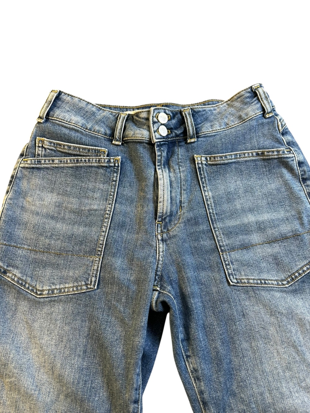 PILCRO Wanderer Mid-Rise Relaxed Jeans Blue Size 28 Utility - Picture 4 of 14
